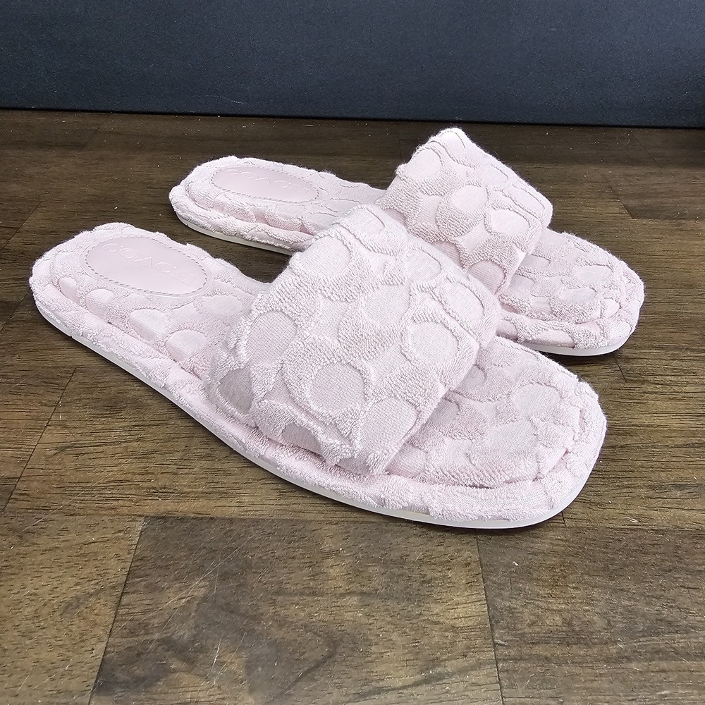 Coach Bridgett Terry Slides Women's Size‎ 8 Carnation Pink Sandal w/Box